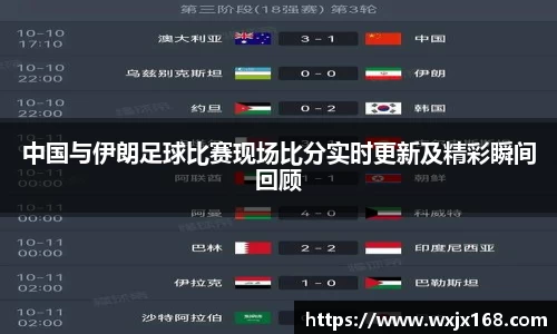 中国与伊朗足球比赛现场比分实时更新及精彩瞬间回顾