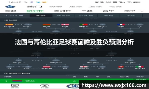 法国与哥伦比亚足球赛前瞻及胜负预测分析
